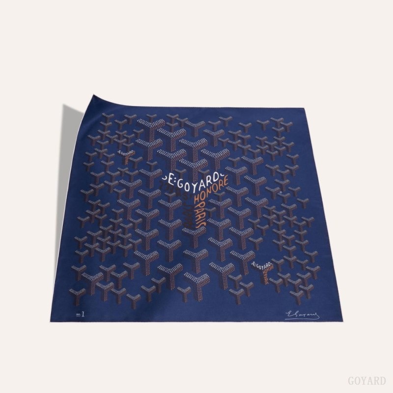 Goyard SCARF N°1 Laivastonsininen Sininen | HMGV5496