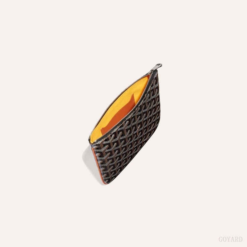 Goyard SÉNAT MINI WALLET Mustat Ruskea | NBXO9730