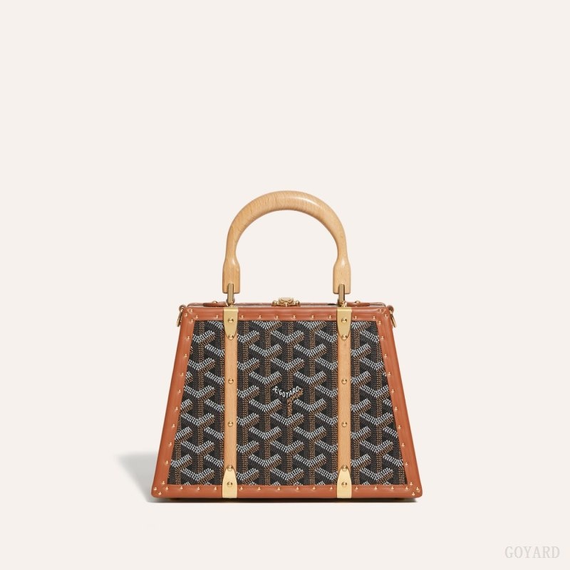 Goyard Saïgon Mini Trunk Bag Mustat Ruskea | SXAU6991