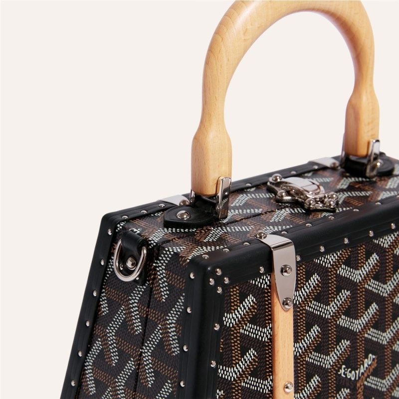 Goyard Saïgon Mini Trunk Bag Mustat | CYQQ4790