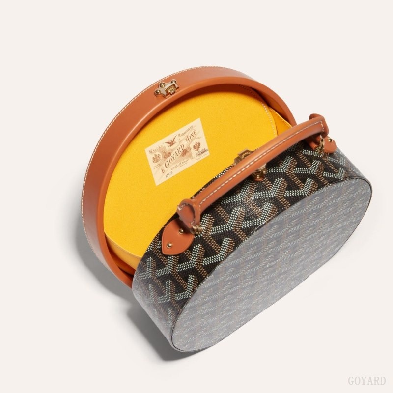 Goyard THE ALTO HATBOX TRUNK BAG Mustat Ruskea | BCTC7418