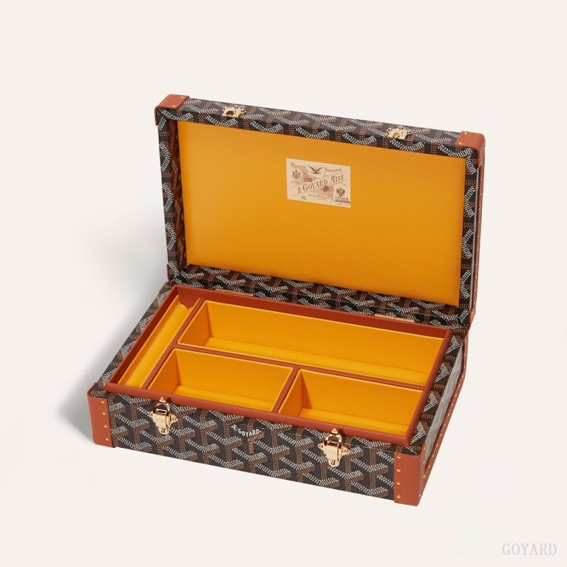 Goyard VENDÔME JEWELLERY CASE Mustat Ruskea | WYXA3466