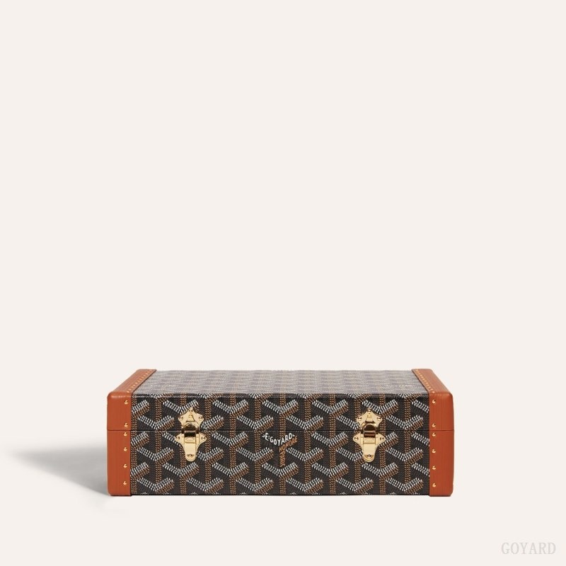 Goyard VENDÔME JEWELLERY CASE Mustat Ruskea | WYXA3466