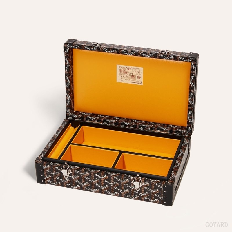 Goyard VENDÔME JEWELLERY CASE Mustat | QOVR3938